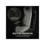 Chaise gaming T3 Rush avec coussin cervical et support lombaire - gris anthracite - CORSAIR – Image 4