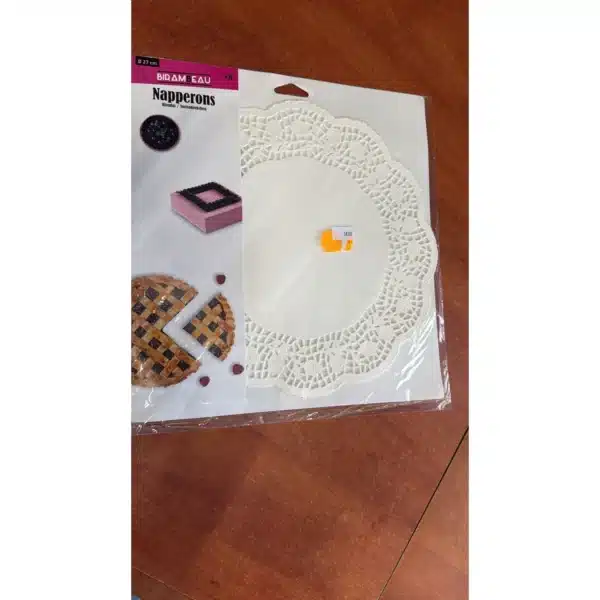 Napperons ronds en dentelle blanche 27 cm - lot de 8 - Carrefour