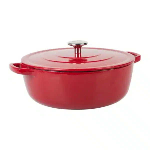 Cocotte en fonte ronde 5.2 L Rouge Rubis tous feux dont induction - SITRAM
