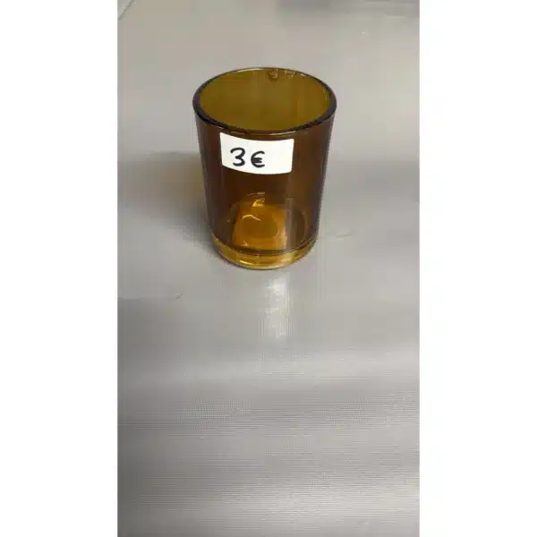 Gobelet de salle de bain en verre ambré - Carrefour