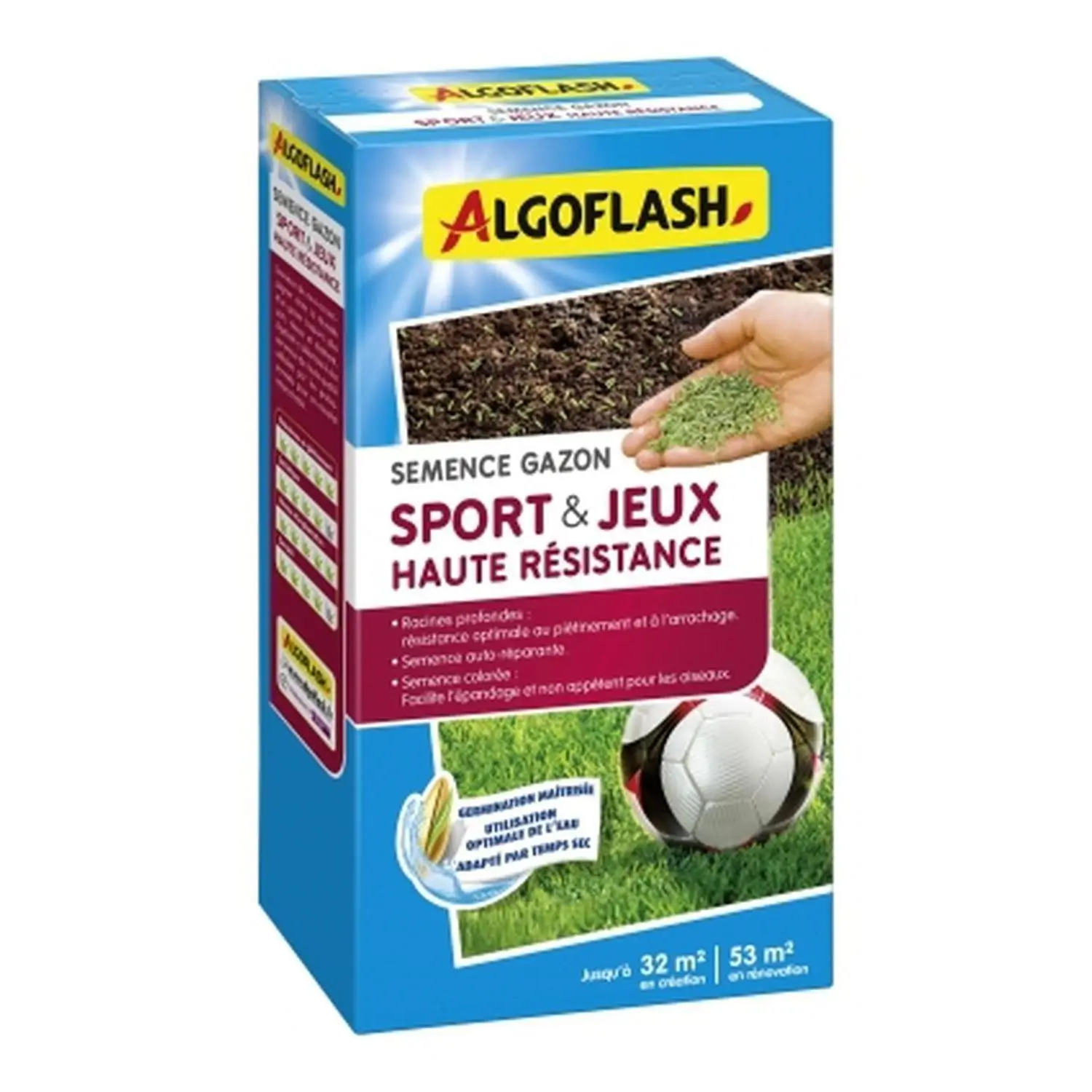 3167770221701 Sémence Gazon Sport et Jeux Haute Résistance 800g – Générique – Image 1