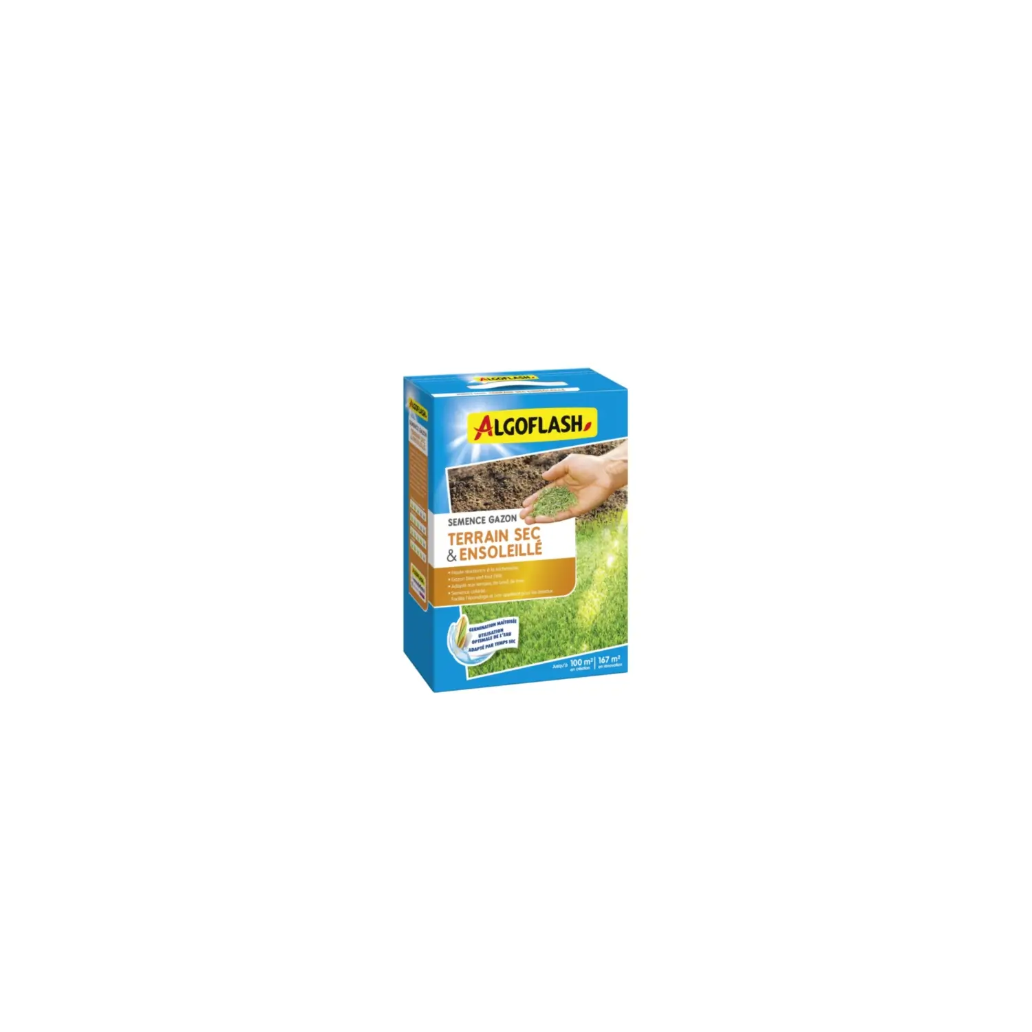 3167770221732 Mélange de graines de gazon pour terrain sec et ensoleillé 2.5 kg – Générique – Image 1