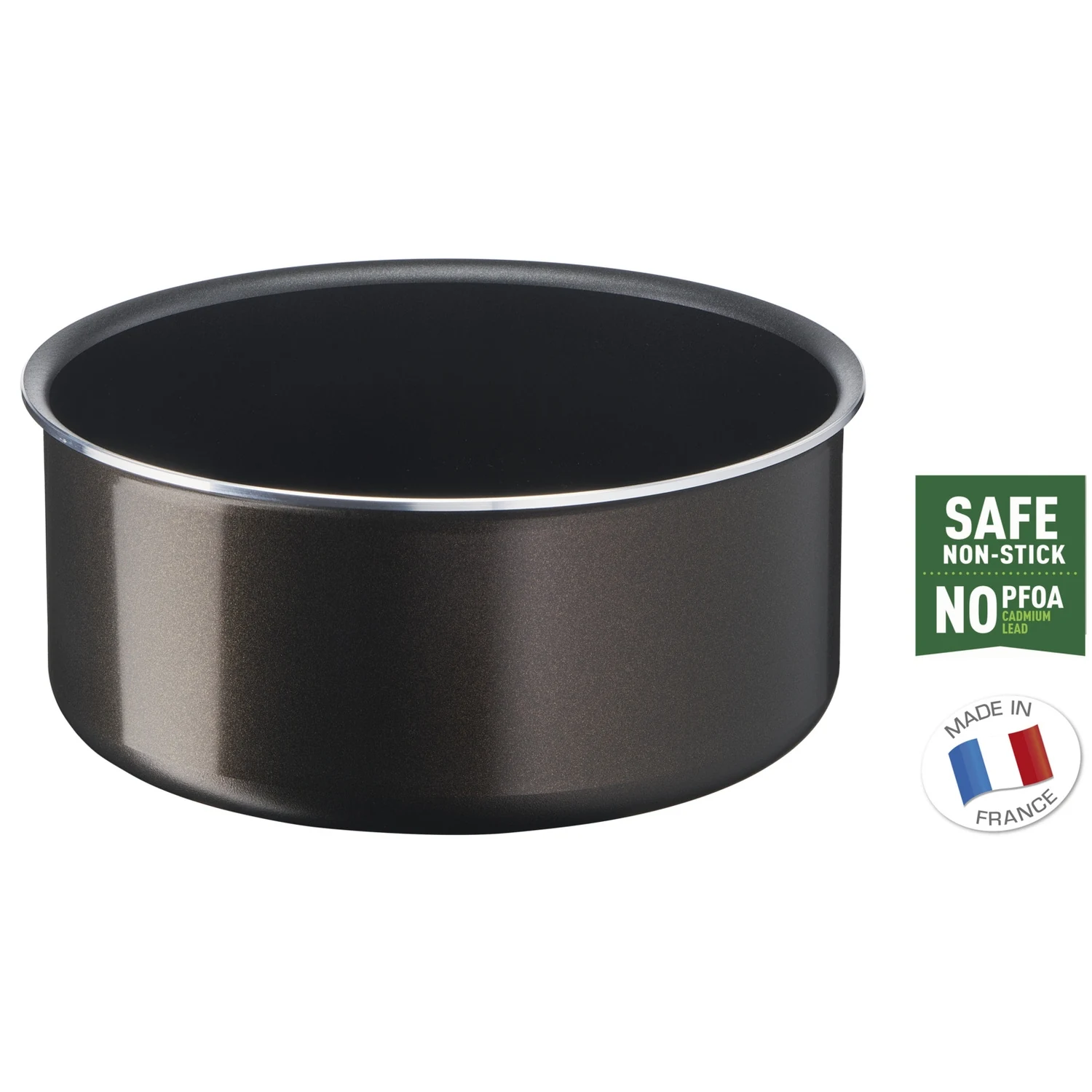 3168430327573-c Casserole Ingenio Easy Plus 18cm 2.1L Titanium antiadhésif poignée amovible - TEFAL – Image 1