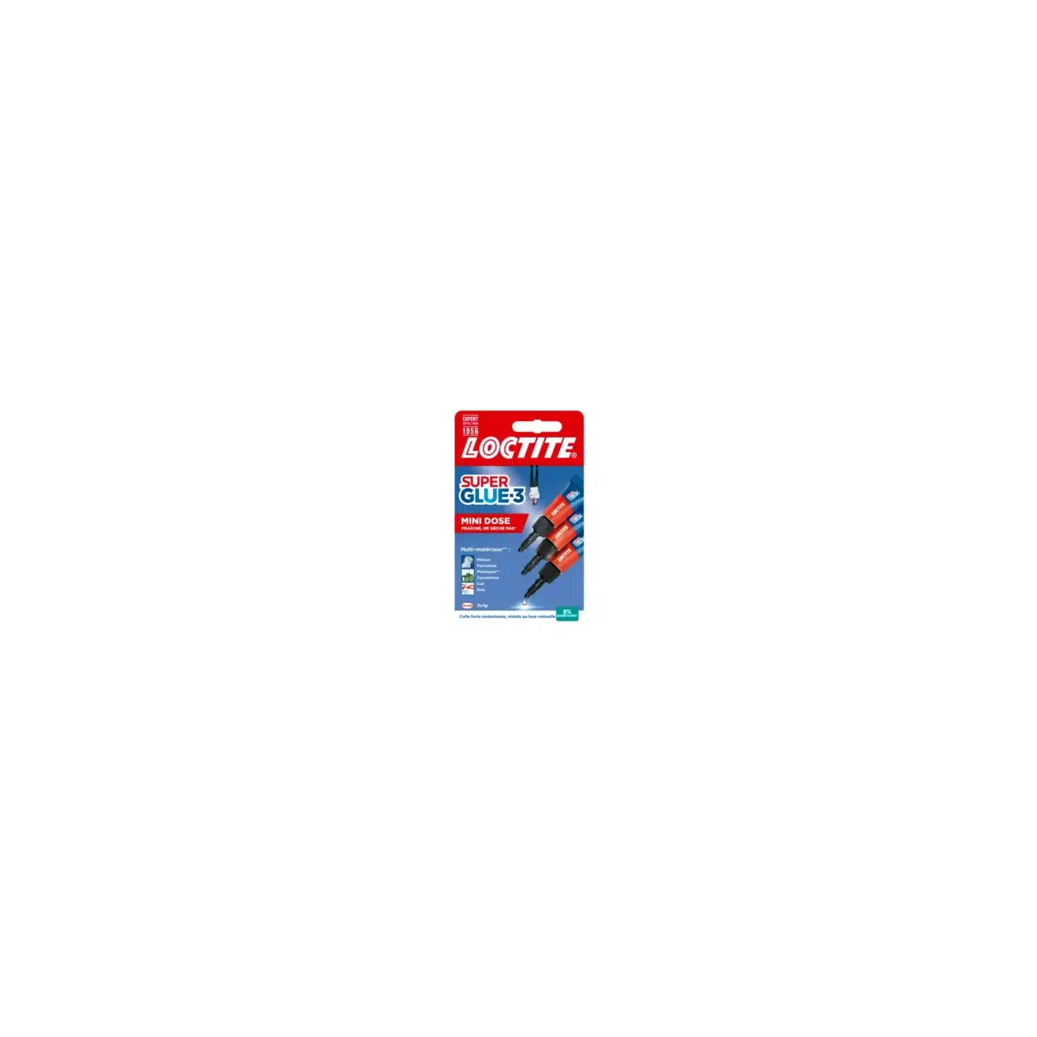 3178040665750 Super Glue-3 colle instantanée liquide multi-matériaux lot de 3 tubes 1g - LOCTITE – Image 1