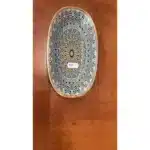 Assiette ovale Byzance en grès décor mandala 18,5 x 10 cm - Carrefour