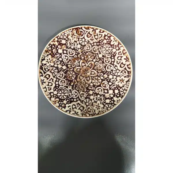 Assiette plate Folly en gres decor floral 26 cm - Carrefour