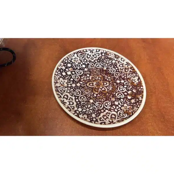 Assiette à dessert Folly en grès décor dentelle 19 cm - Carrefour