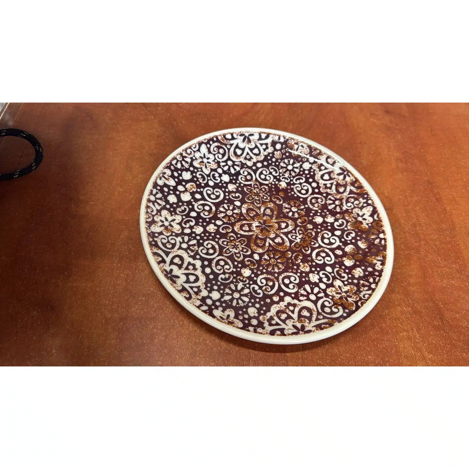3256391032794-r1 Assiette à dessert Folly en grès décor dentelle 19 cm - Carrefour – Image 1
