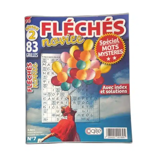 Magazine Mots Fléchés Novice N°7 - 83 grilles niveau 2/4 spécial Mots Mystères - Cogite