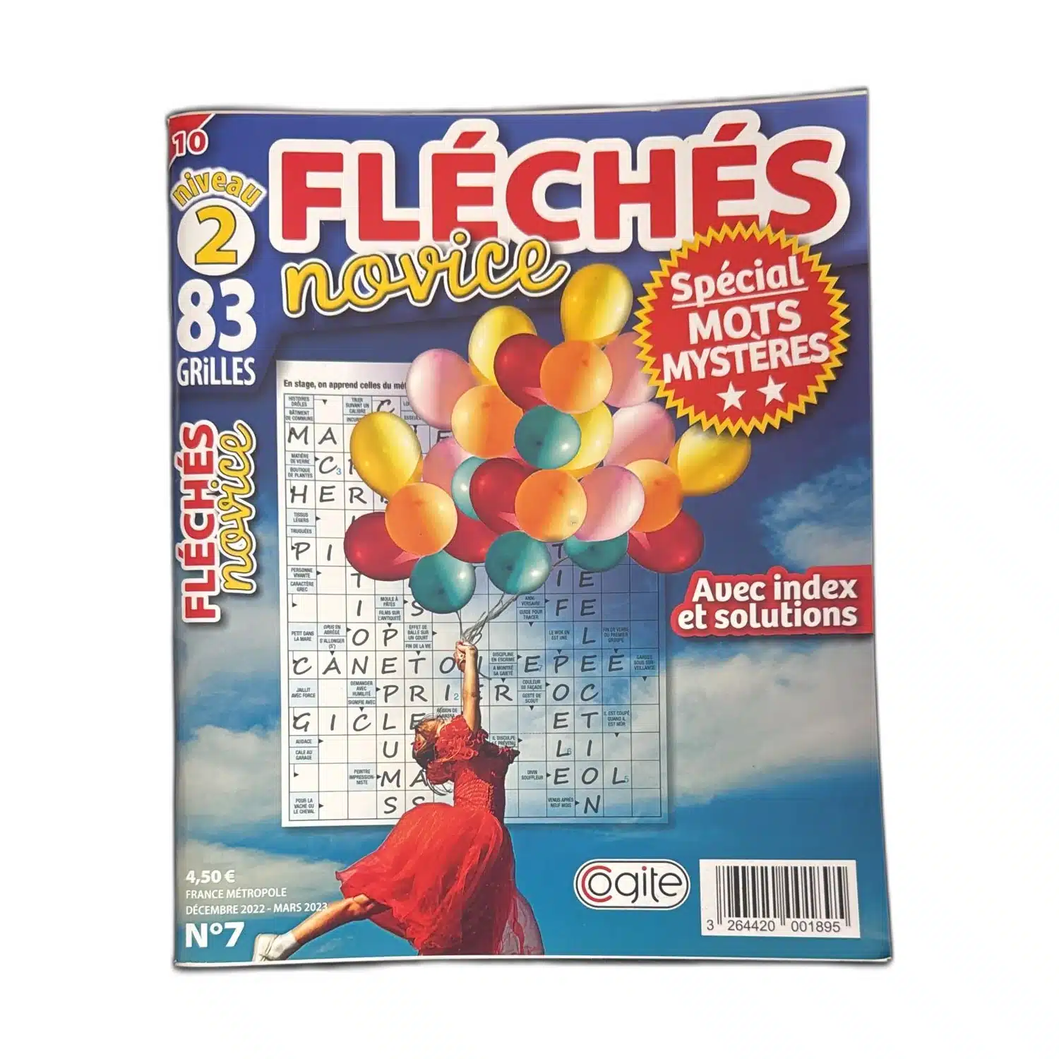 3264420001895 Magazine Mots Fléchés Novice N°7 - 83 grilles niveau 2/4 spécial Mots Mystères - Cogite – Image 1