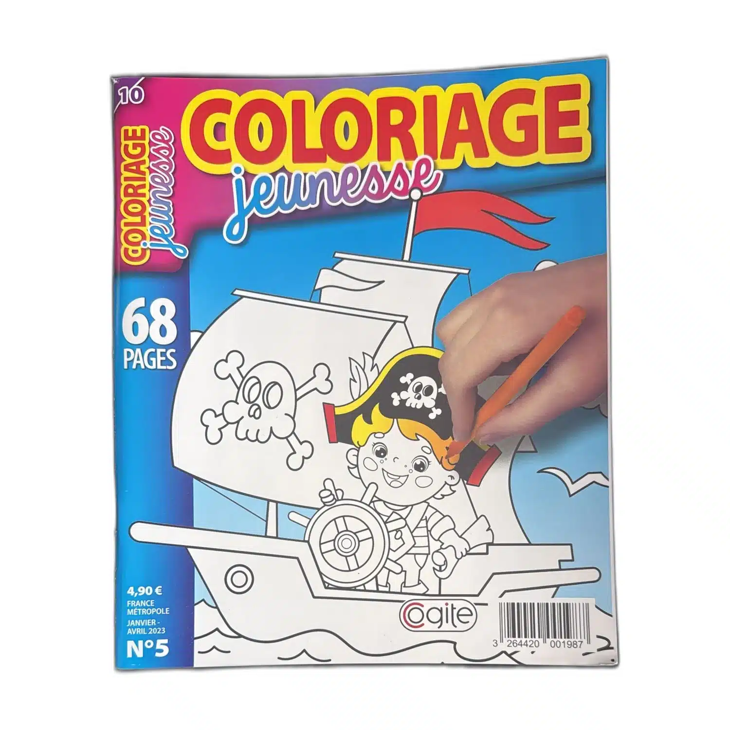 3264420001987 Magazine Coloriage Jeunesse N°5 - 68 pages de coloriage enfant - Cogite – Image 1