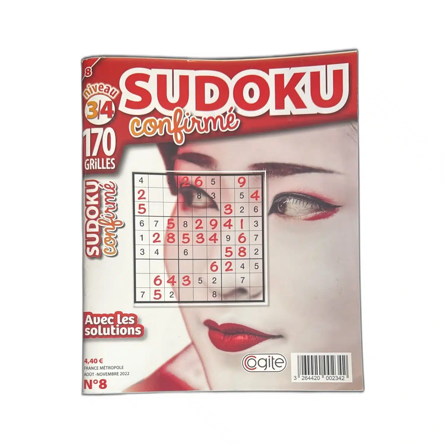 3264420002342 Magazine Sudoku Confirmé N°8 - 170 grilles niveau 3/4 - Cogite – Image 1
