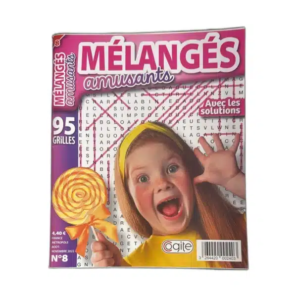 Magazine Mélangés Amusants N°8 - 95 grilles de mots mêlés - Cogite