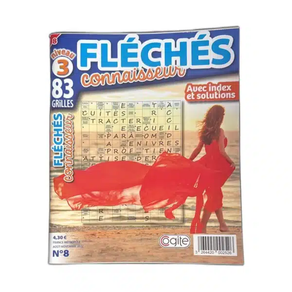 Magazine Mots Fléchés Connaisseur N°8 - 83 grilles niveau 3/4 - Cogite