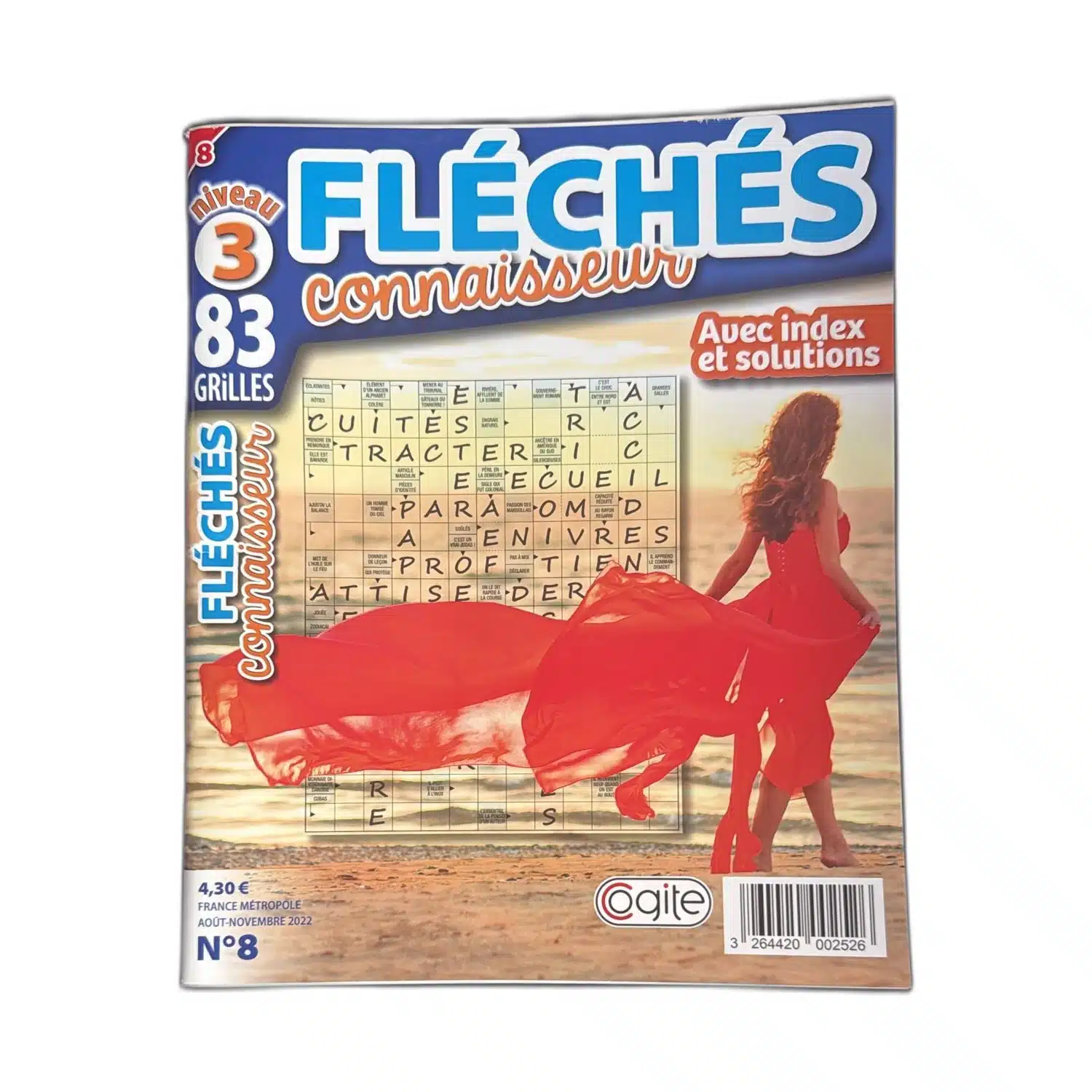 3264420002526 Magazine Mots Fléchés Connaisseur N°8 - 83 grilles niveau 3/4 - Cogite – Image 1