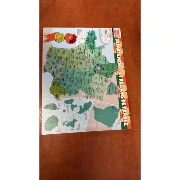 Set de table éducatif départements et régions de France - Carrefour