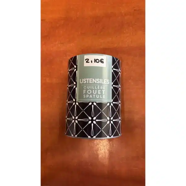 Porte-ustensiles de cuisine en métal noir à motif - Carrefour