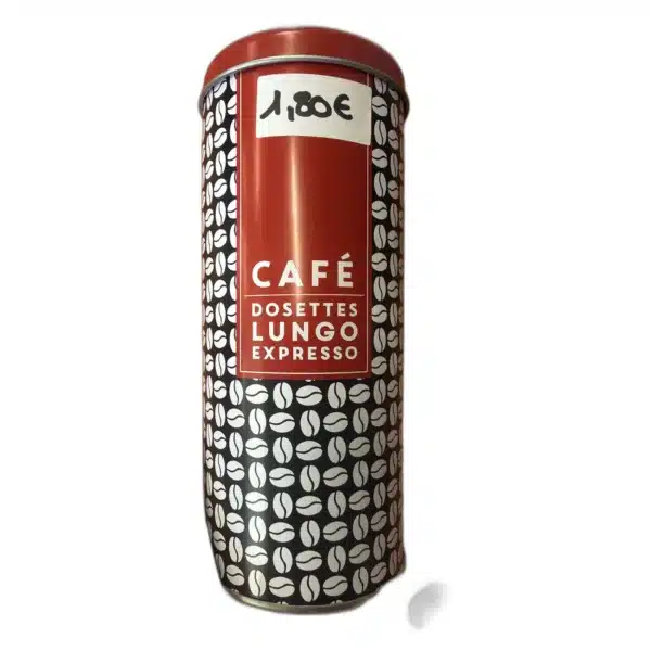 Boîte à café métallique pour dosettes Lungo Expresso - gamme Riga - Bonjour