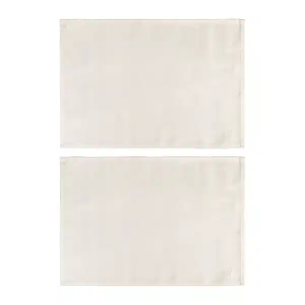 Set table SET TABLE X2 COTON+POLY BLANC 45X30CM GENEVIEVE LETHU