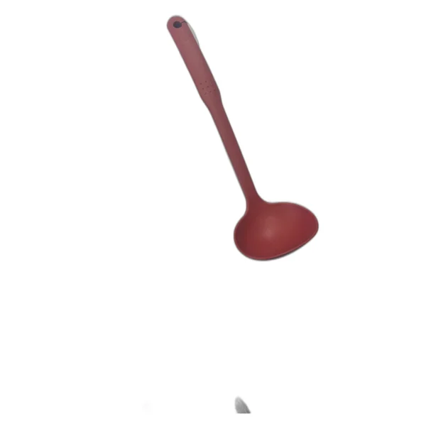 Louche de cuisine en silicone rouge