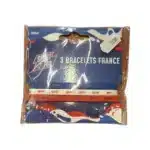 3 Bracelets France en silicone - Sport Fun - bleu blanc rouge