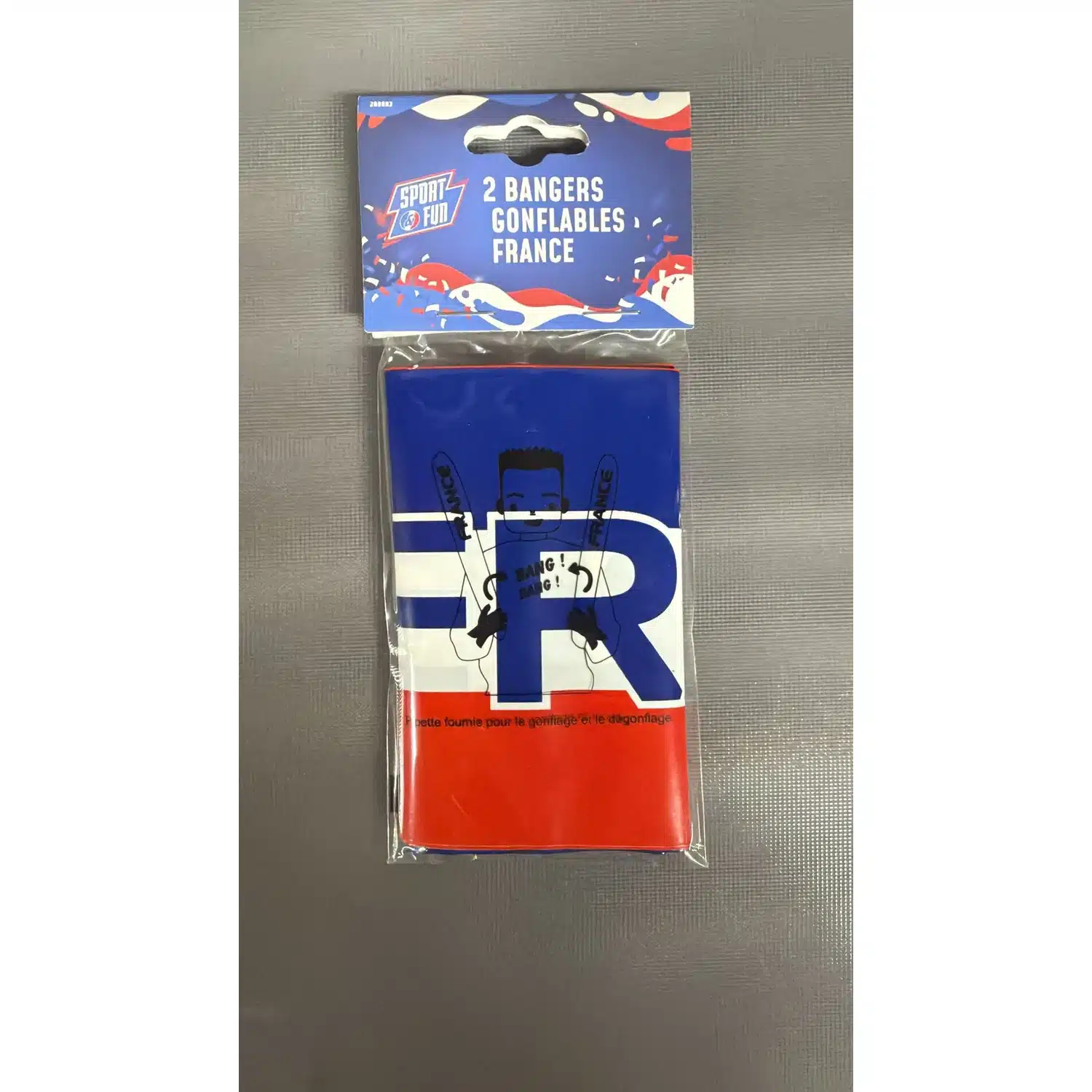 3450652080832-r1 Lot de 2 bangers gonflables tricolores France - Supporter – Image 1