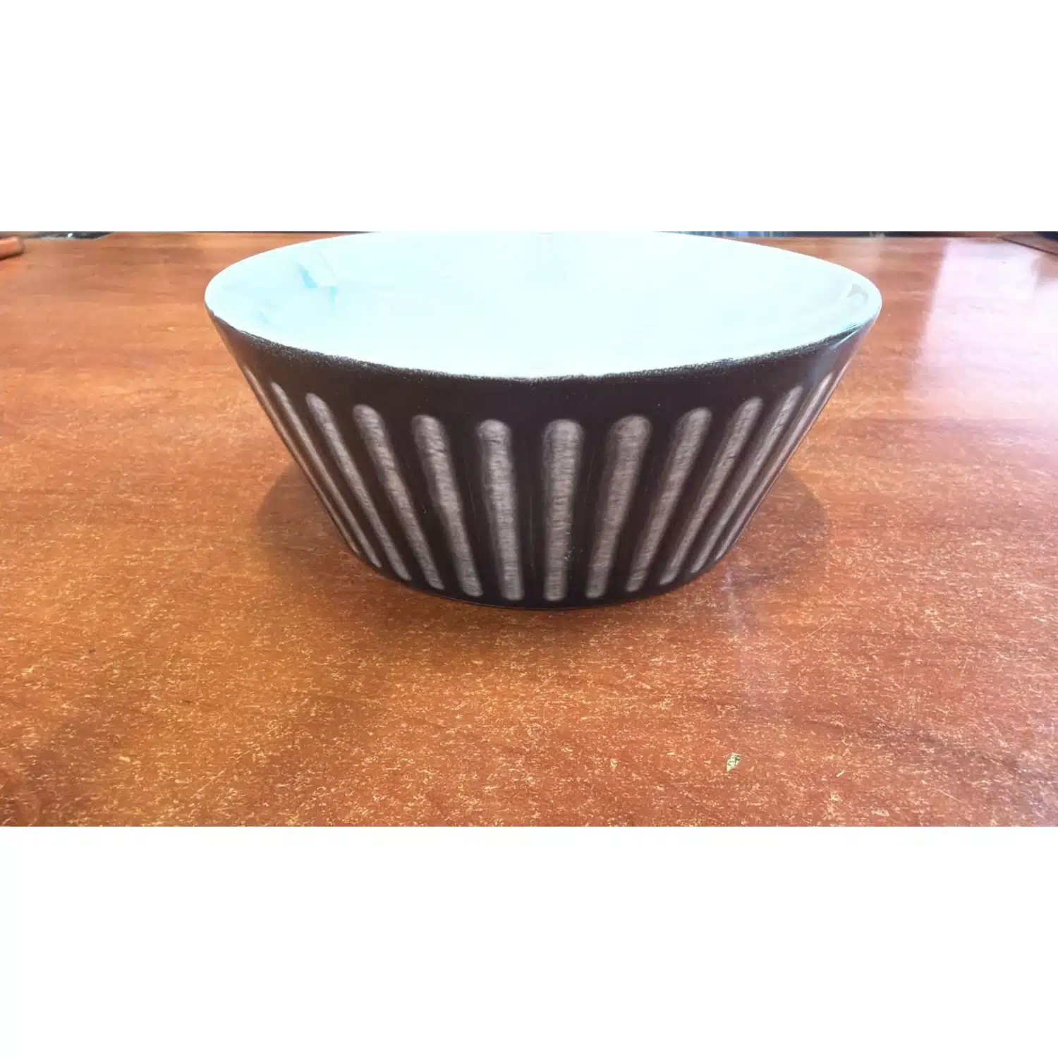 3534542162874-r1 Coupelle 13 cm Basil en grès strié gris - Carrefour – Image 1