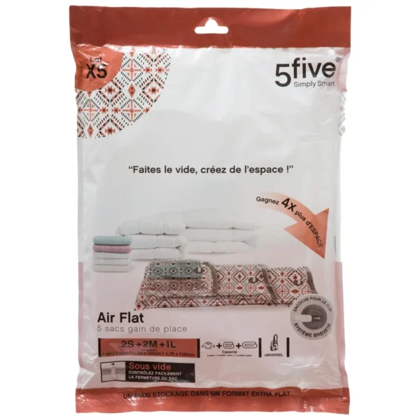 Lot de 5 Sacs de Compression pour Rangement et Voyage – Générique