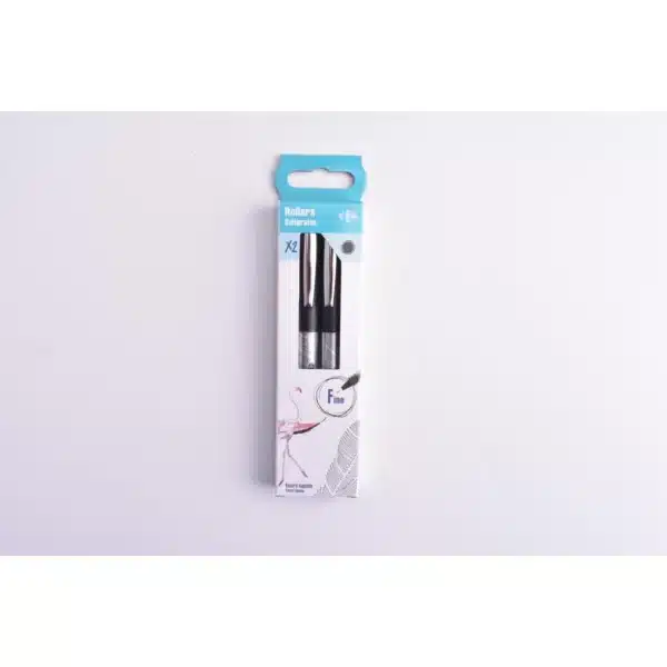 Stylo roller pointe fine 0.5 mm noir lot de 2 - CARREFOUR