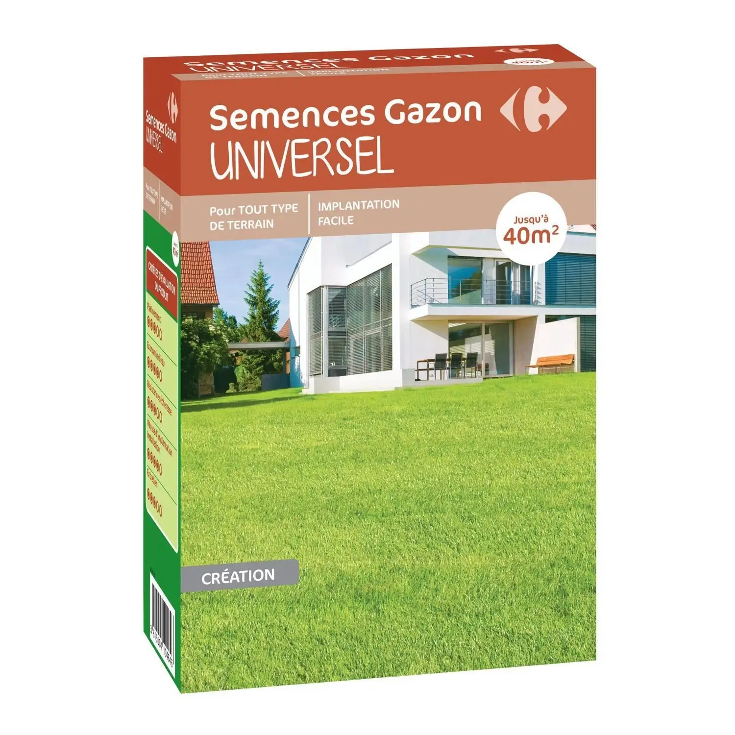3615004104646 Semences de gazon Universel pour 40 m² – CARREFOUR – Image 1