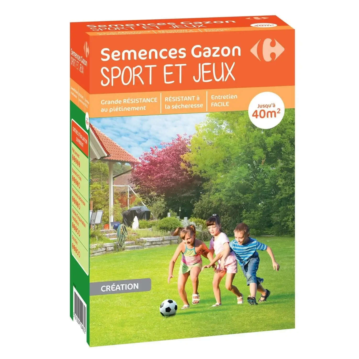3615004104653 Semence de Gazon Résistant Sport et Jeux 40m2 – CARREFOUR – Image 1