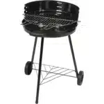 Barbecue charbon Manaus rond Ø50 cm sur roulettes acier - MANAUS