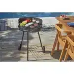 Barbecue charbon Manaus rond Ø50 cm sur roulettes acier - MANAUS – Image 3
