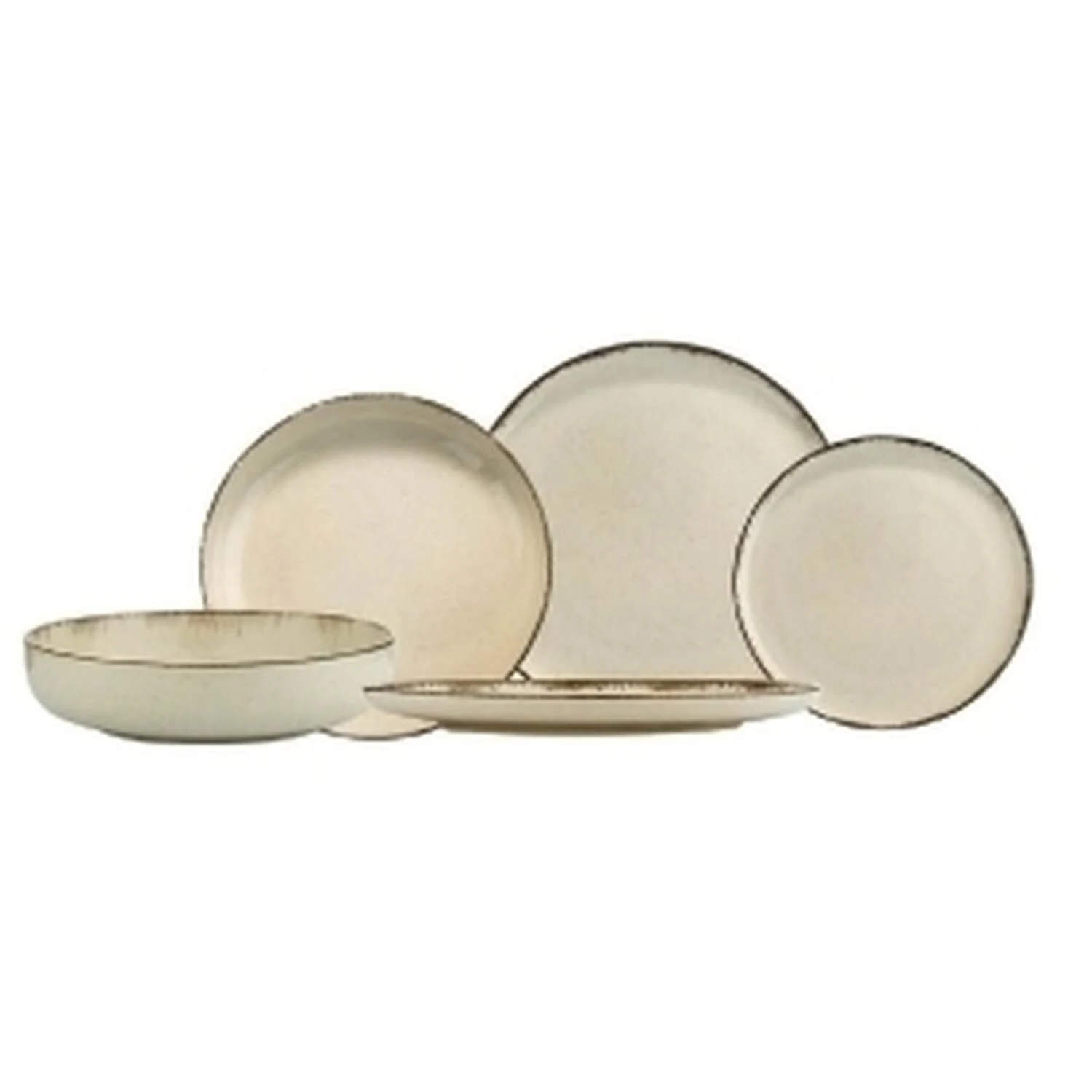 3616479615668-c Service à vaisselle beige en grès – Image 1