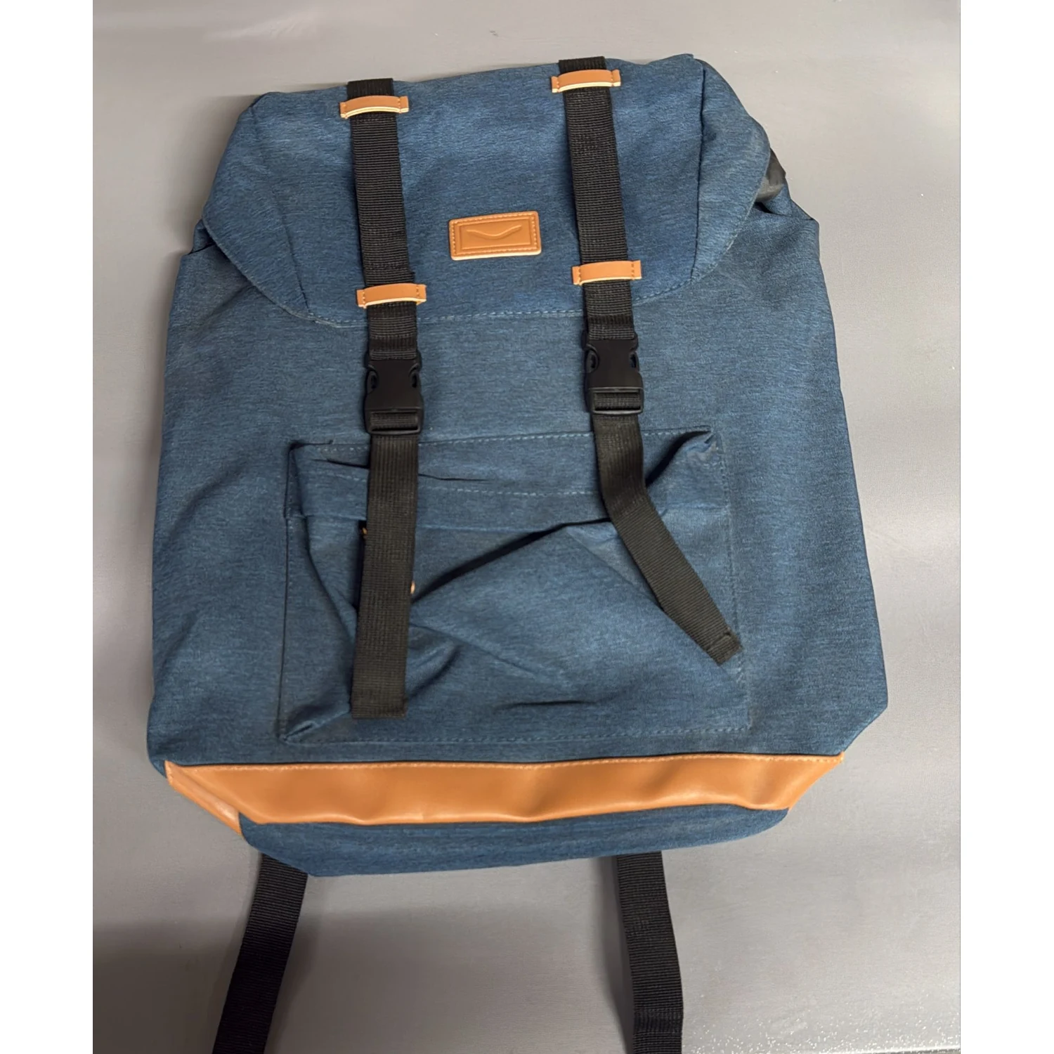3616957612189-r1 Sac à dos Vienna 20,8 L bleu marine chiné avec compartiment PC 15,6" - Carrefour – Image 1