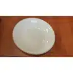 Assiette à dessert blanche liseré doré 19 cm - Carrefour