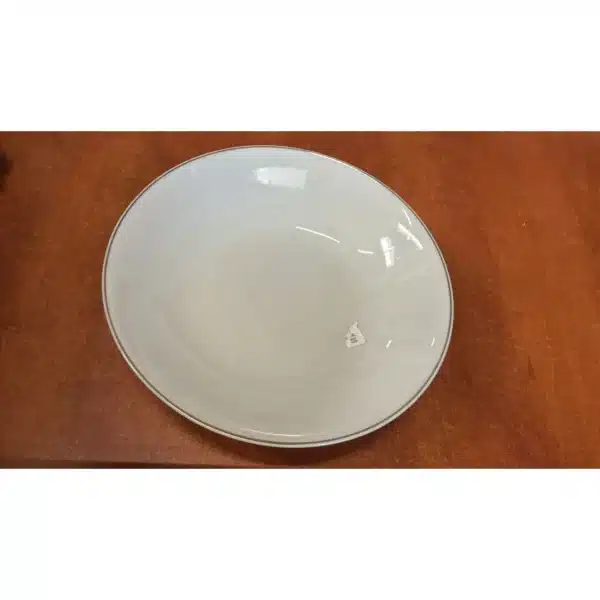 Assiette à dessert blanche liseré doré 19 cm - Carrefour
