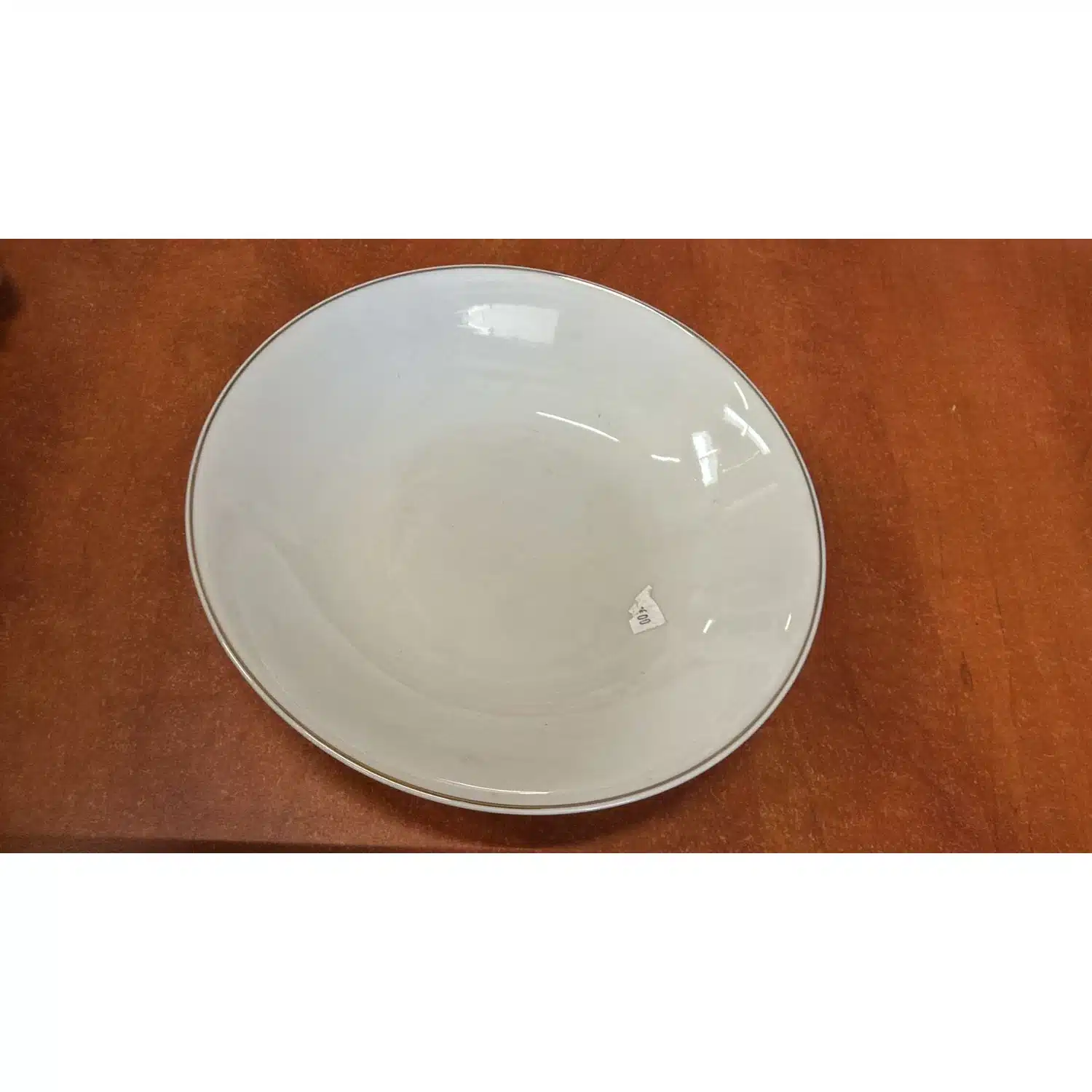 3616958534220-r1 Assiette à dessert blanche liseré doré 19 cm - Carrefour – Image 1