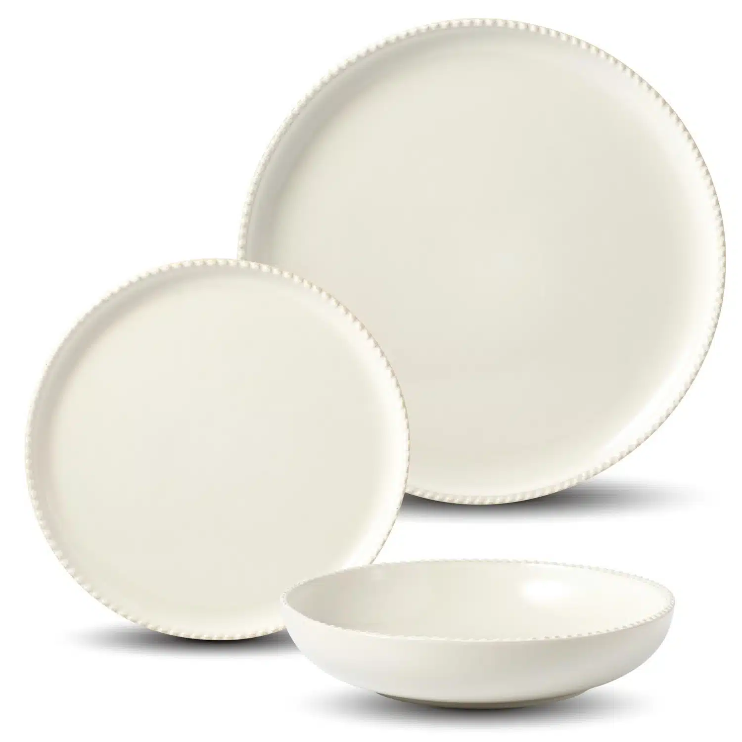 3617702082288 Service de table Pearl 12 pièces en grès beige – CARREFOUR HOME – Image 1
