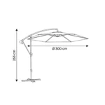 Parasol déporté Ronda 300 cm gris – HYBA – Image 2