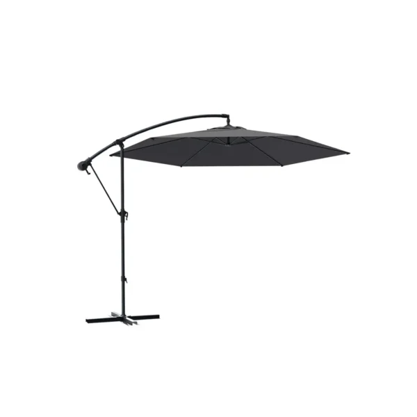 Parasol déporté Ronda 300 cm gris – HYBA