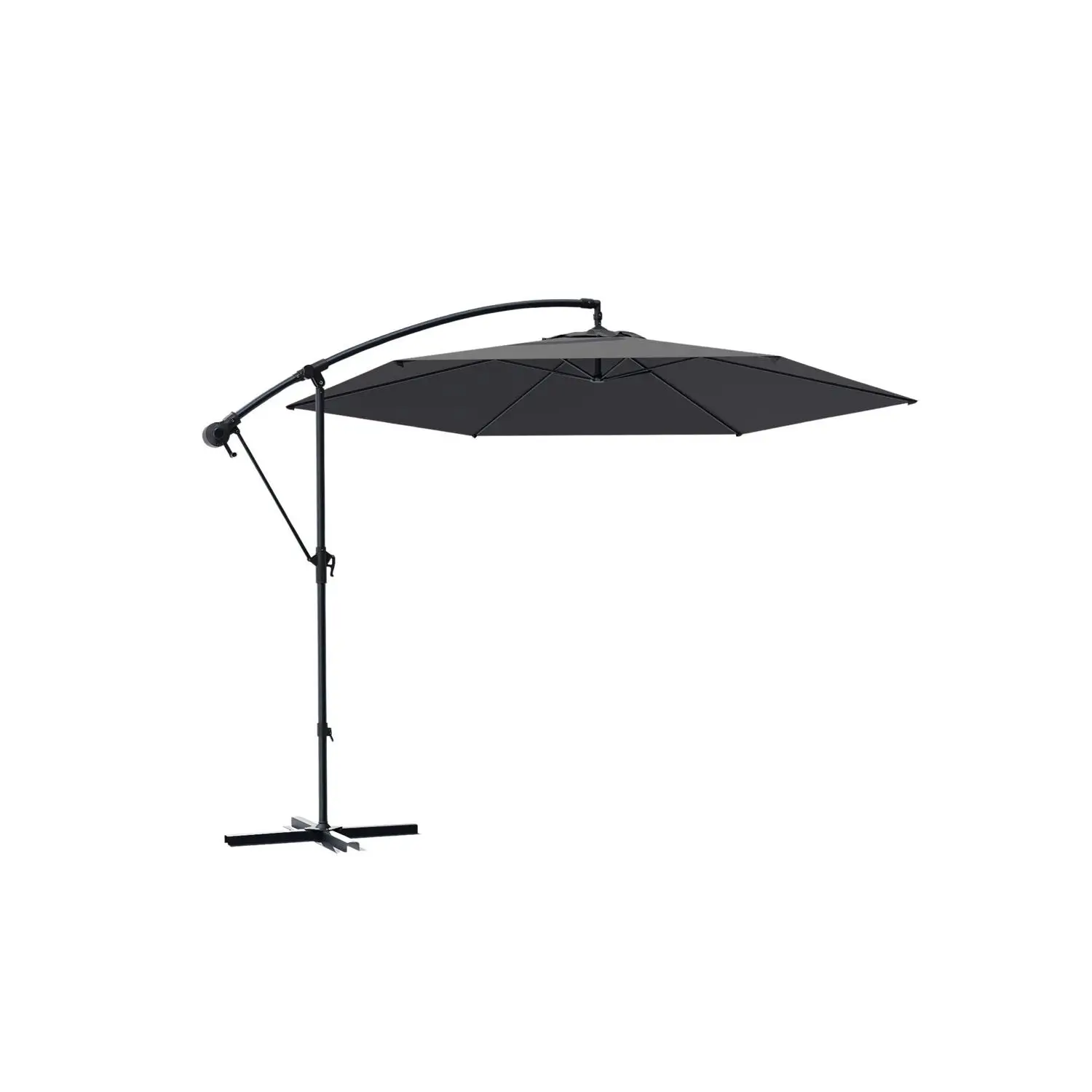 3617702207001 Parasol déporté Ronda 300 cm gris – HYBA – Image 1