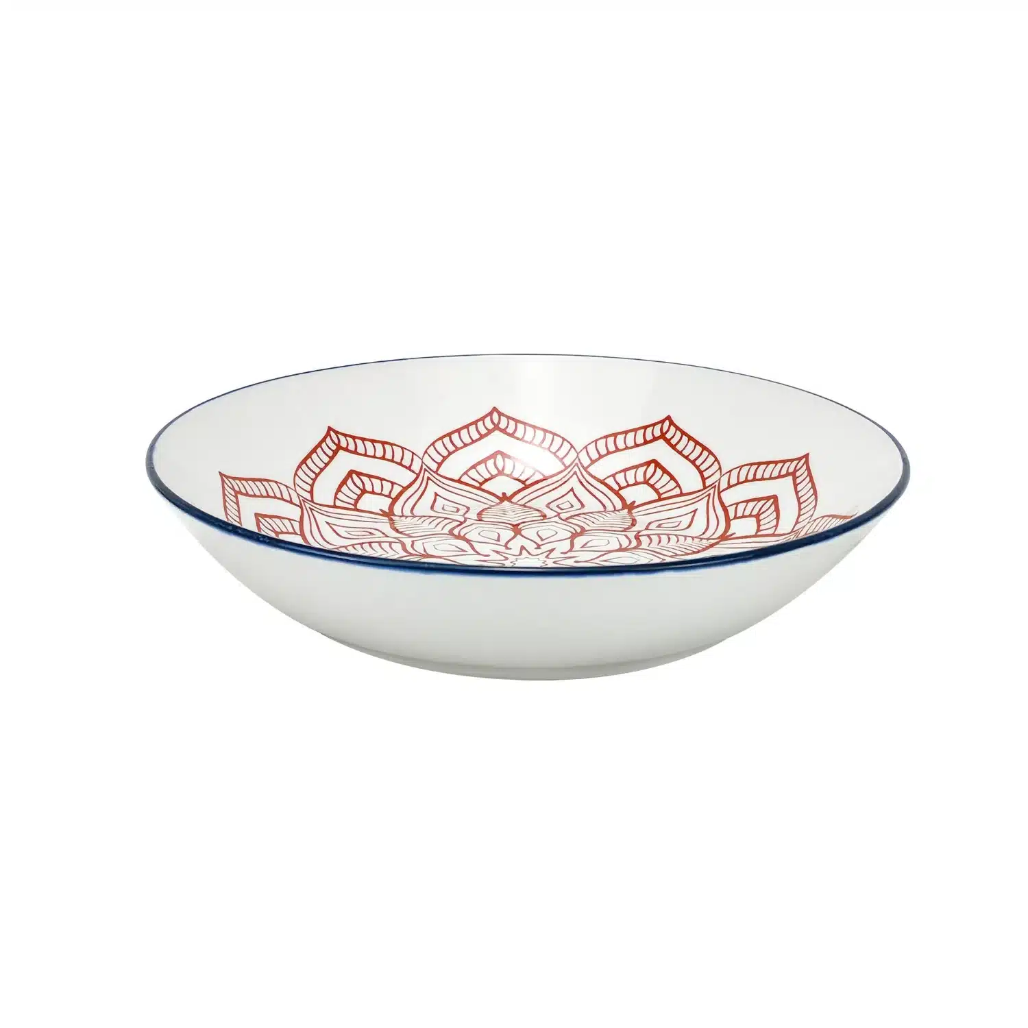 3617702209388 Assiette creuse en porcelaine à motif - 20 cm, pour soupes et plats du quotidien – CARREFOUR HOME – Image 1