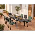 Table de jardin Sydney aluminium extensible 135-270cm gris – HYBA – Image 2