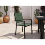 Fauteuil de jardin Sydney en aluminium vert – HYBA – Image 2