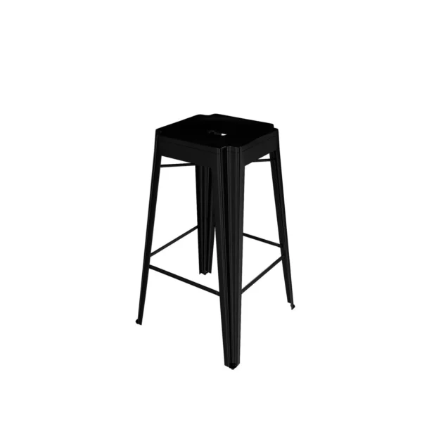 Tabouret haut Bergen métal noir – HYBA