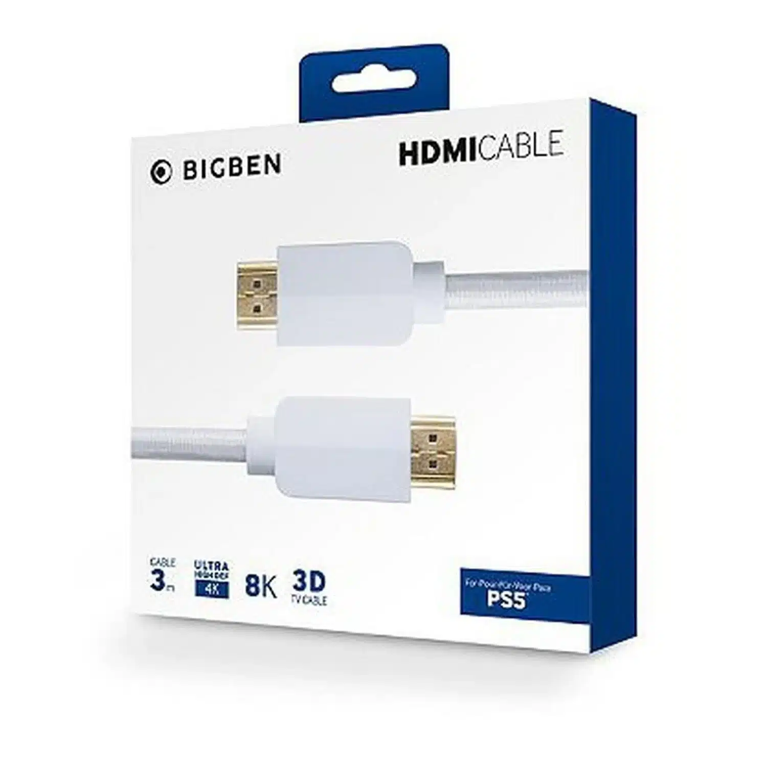3665962008630 Cable HDMI 2.1 tresse Noir 3 m - PlayStation 5 - NACON – Image 1