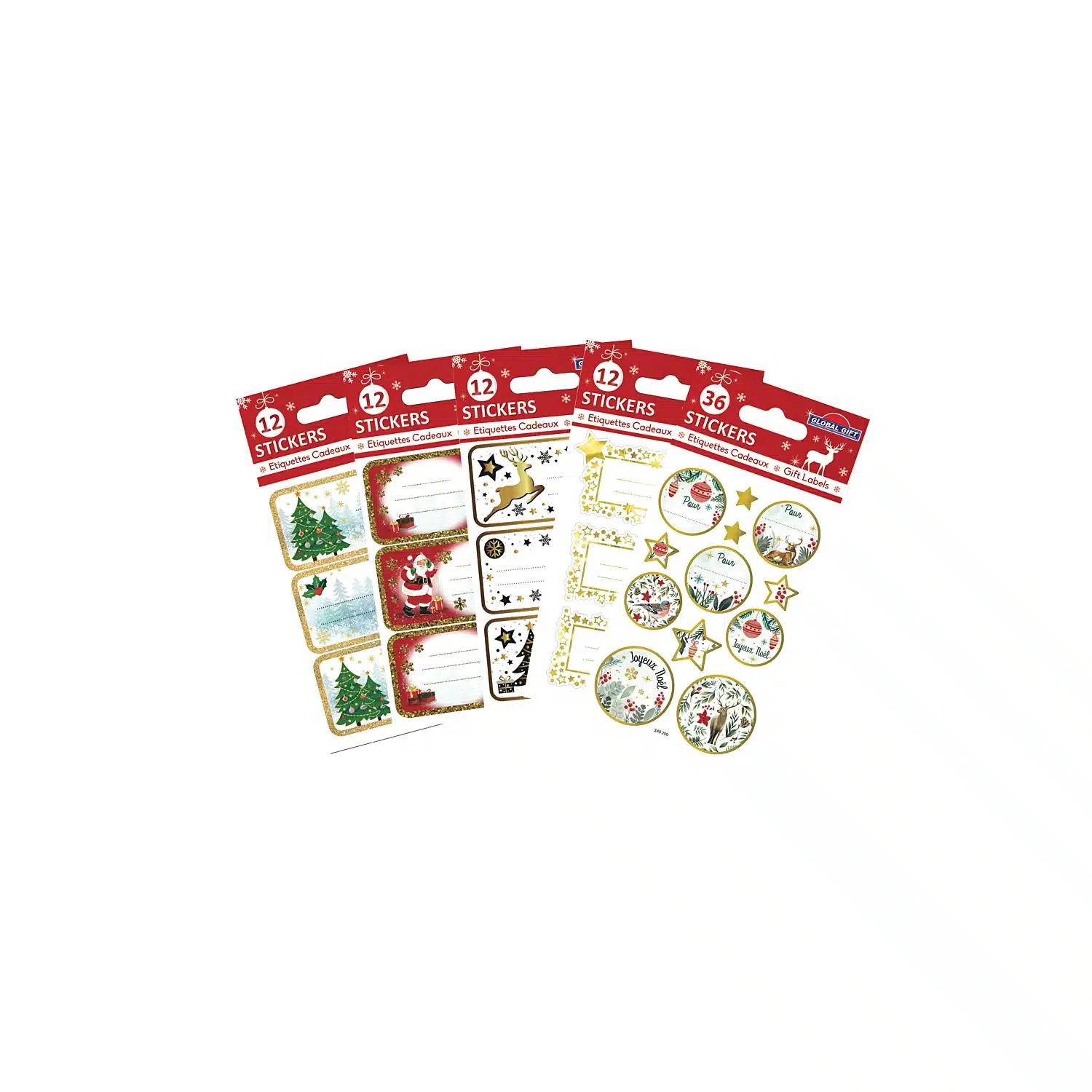 3700139901045 Étiquettes cadeaux de Noël - Format 8 x 12 cm, motifs festifs – CARREFOUR – Image 1