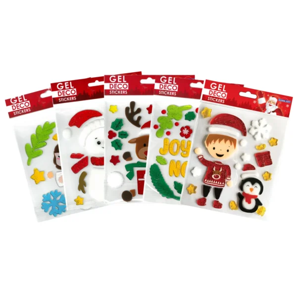 Décoration en gel pour fenêtre Noël 15x17 cm
