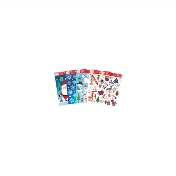 Décoration de fenêtre électrostatique Noël 20 x 30 cm multicolore – Global Gift